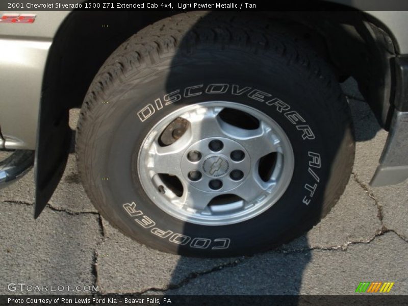 Light Pewter Metallic / Tan 2001 Chevrolet Silverado 1500 Z71 Extended Cab 4x4