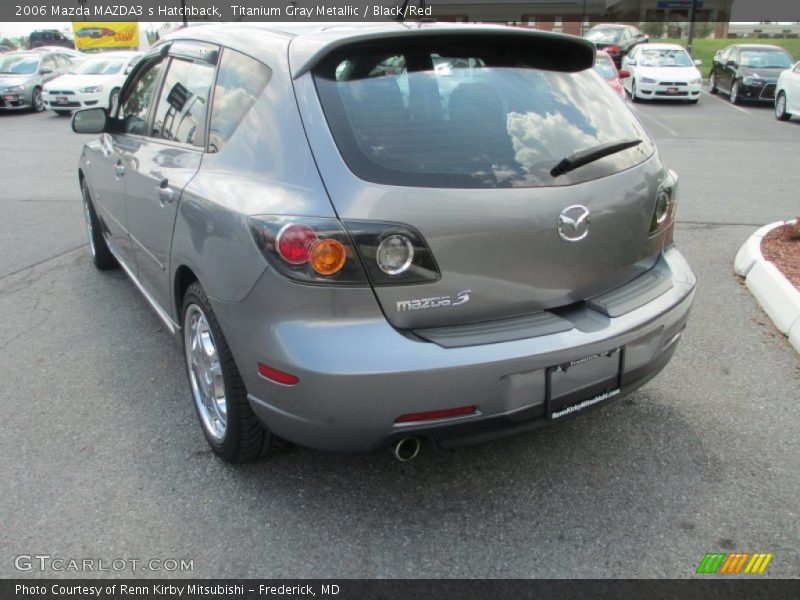 Titanium Gray Metallic / Black/Red 2006 Mazda MAZDA3 s Hatchback