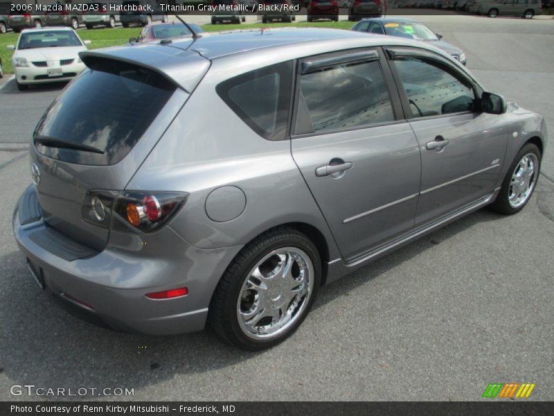 Titanium Gray Metallic / Black/Red 2006 Mazda MAZDA3 s Hatchback