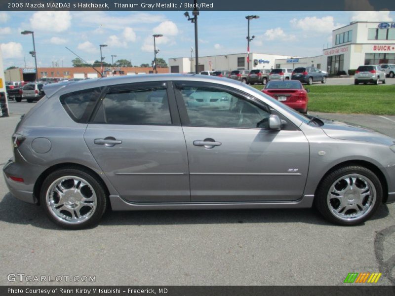 Titanium Gray Metallic / Black/Red 2006 Mazda MAZDA3 s Hatchback
