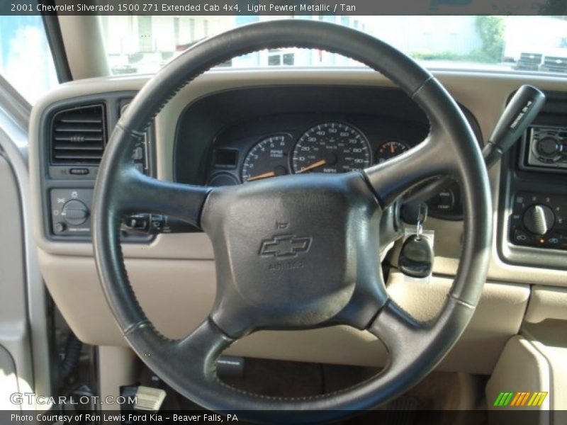 Light Pewter Metallic / Tan 2001 Chevrolet Silverado 1500 Z71 Extended Cab 4x4
