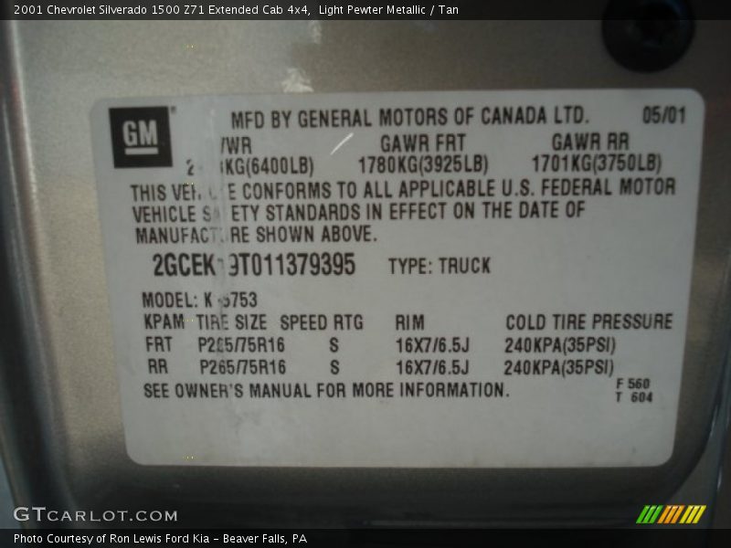 Light Pewter Metallic / Tan 2001 Chevrolet Silverado 1500 Z71 Extended Cab 4x4