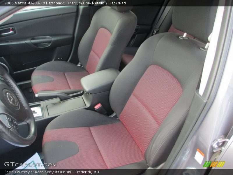 Titanium Gray Metallic / Black/Red 2006 Mazda MAZDA3 s Hatchback
