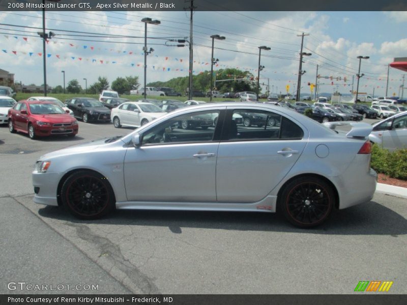 Apex Silver Metallic / Black 2008 Mitsubishi Lancer GTS