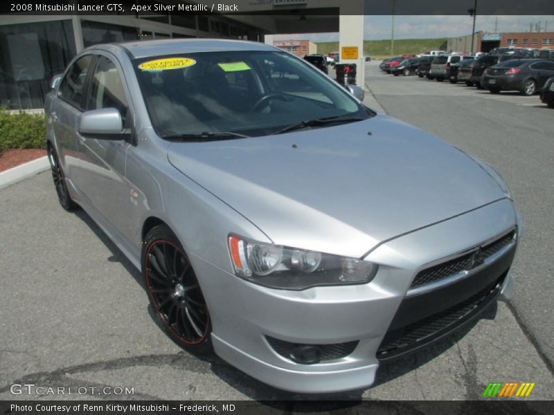 Apex Silver Metallic / Black 2008 Mitsubishi Lancer GTS