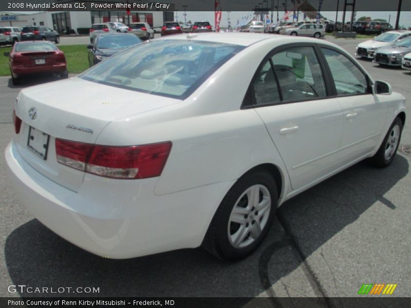 Powder White Pearl / Gray 2008 Hyundai Sonata GLS