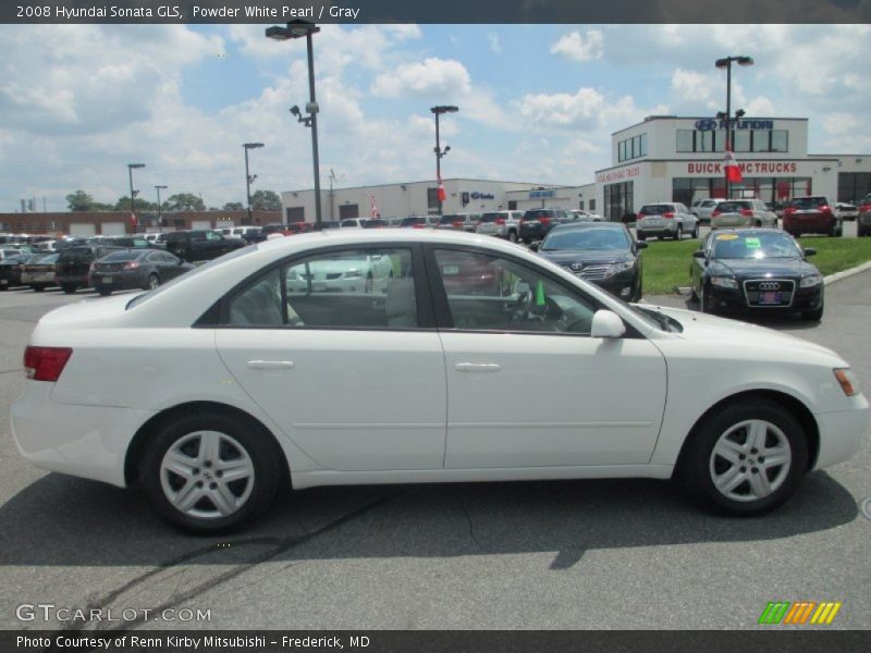 Powder White Pearl / Gray 2008 Hyundai Sonata GLS