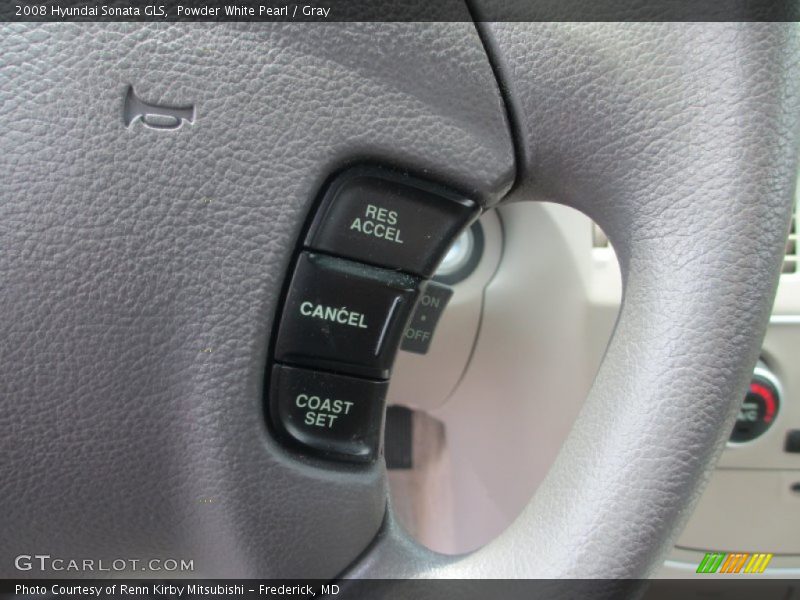 Powder White Pearl / Gray 2008 Hyundai Sonata GLS