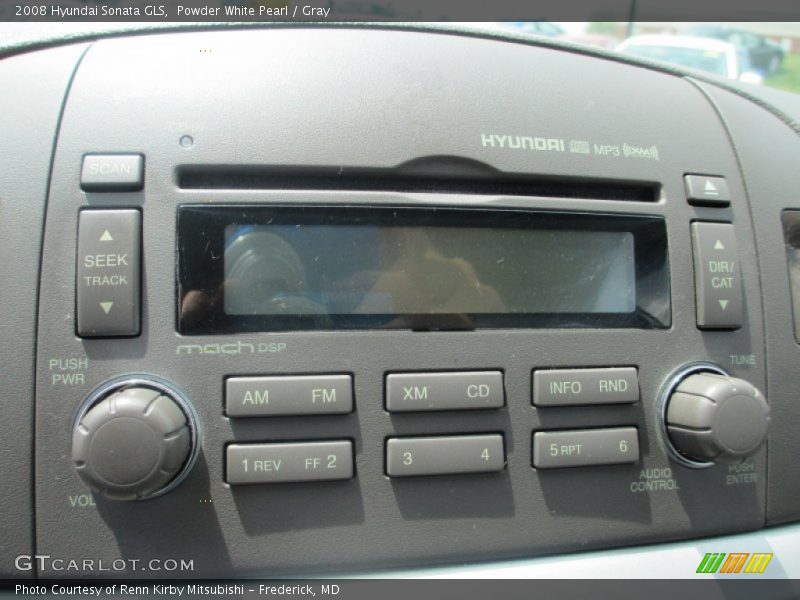 Powder White Pearl / Gray 2008 Hyundai Sonata GLS