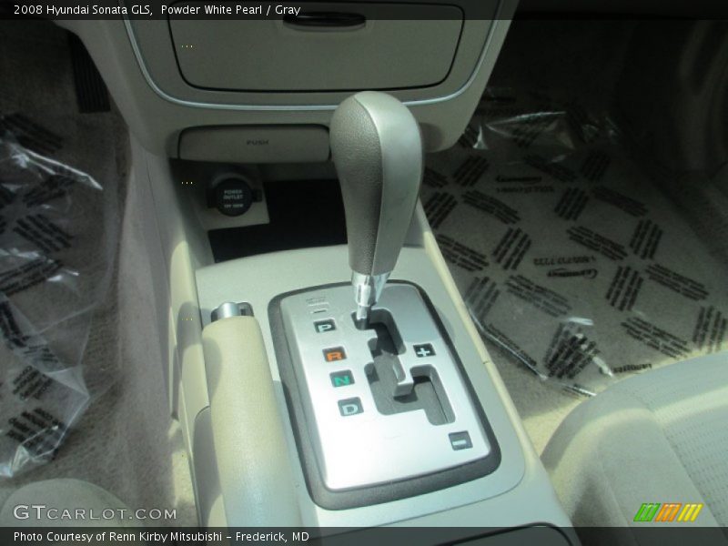 Powder White Pearl / Gray 2008 Hyundai Sonata GLS