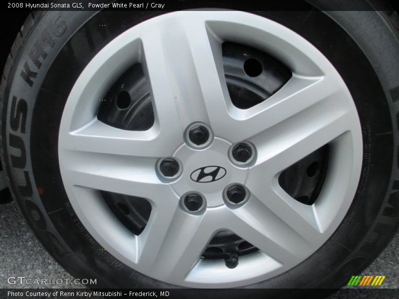 Powder White Pearl / Gray 2008 Hyundai Sonata GLS