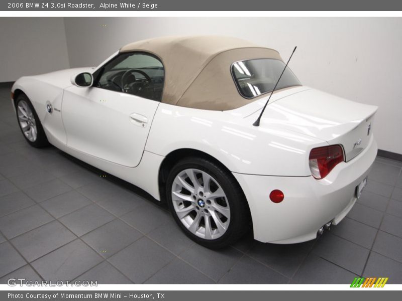 Alpine White / Beige 2006 BMW Z4 3.0si Roadster