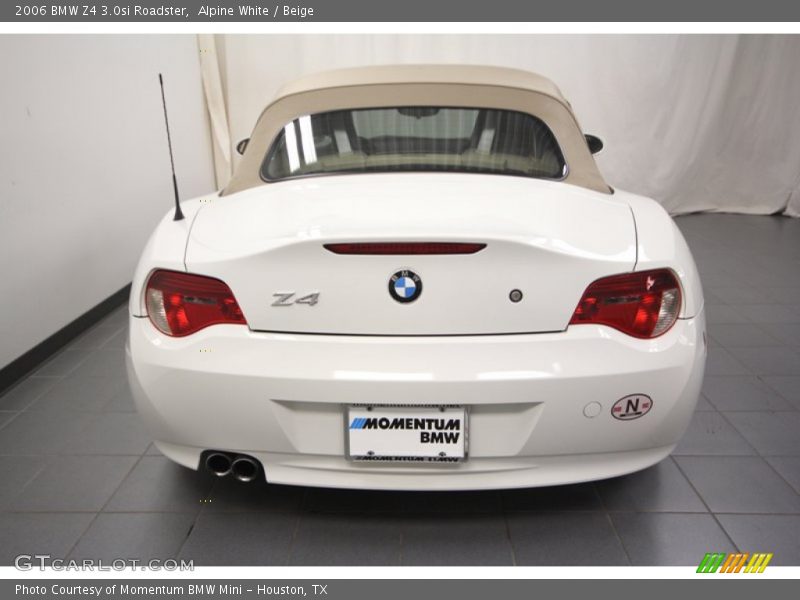 Alpine White / Beige 2006 BMW Z4 3.0si Roadster