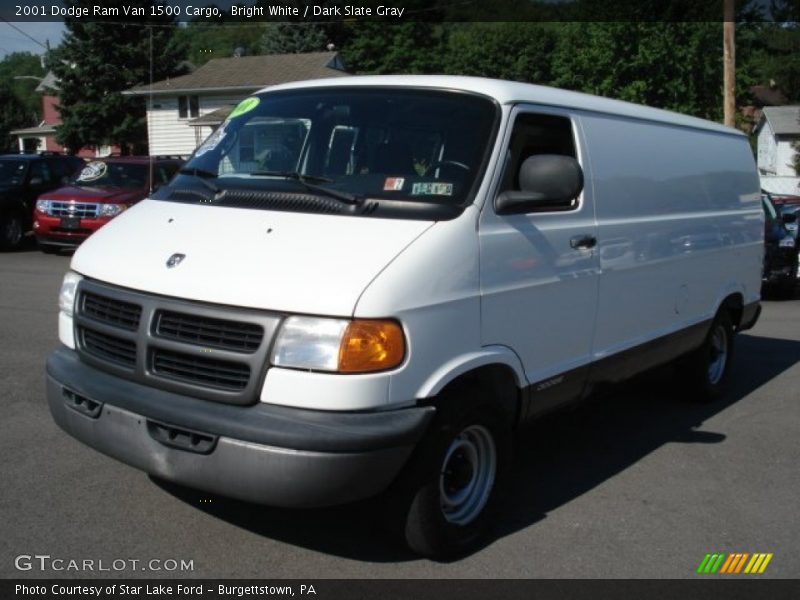 Bright White / Dark Slate Gray 2001 Dodge Ram Van 1500 Cargo