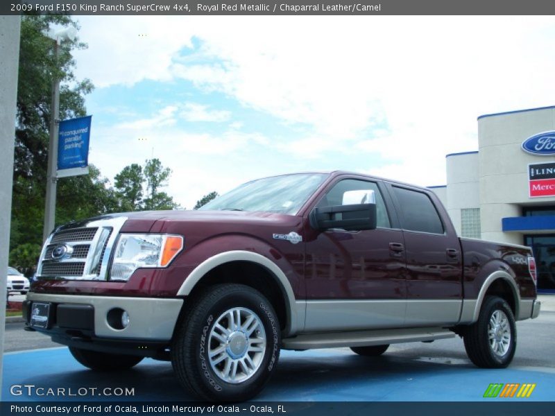 Royal Red Metallic / Chaparral Leather/Camel 2009 Ford F150 King Ranch SuperCrew 4x4