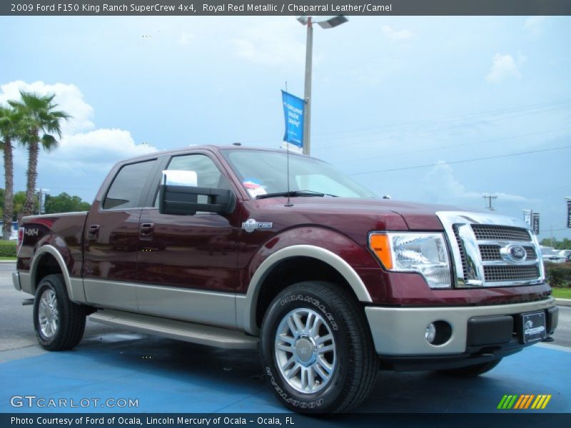 Royal Red Metallic / Chaparral Leather/Camel 2009 Ford F150 King Ranch SuperCrew 4x4