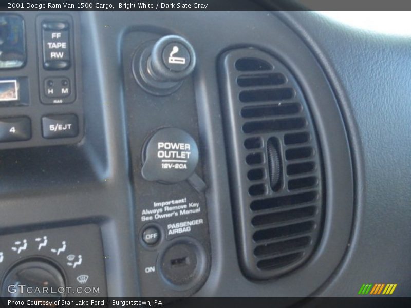 Bright White / Dark Slate Gray 2001 Dodge Ram Van 1500 Cargo