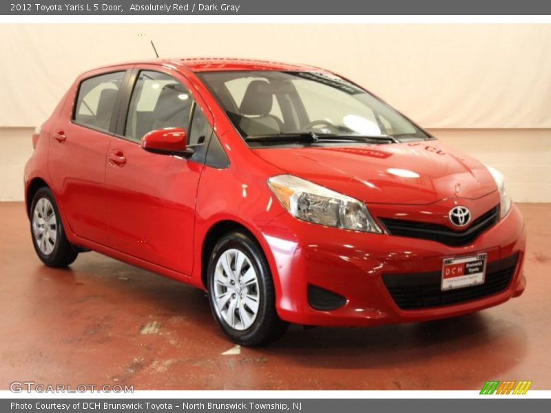 Absolutely Red / Dark Gray 2012 Toyota Yaris L 5 Door