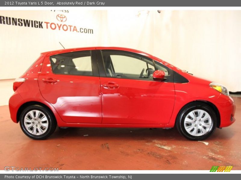Absolutely Red / Dark Gray 2012 Toyota Yaris L 5 Door