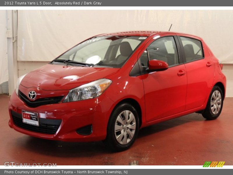 Absolutely Red / Dark Gray 2012 Toyota Yaris L 5 Door