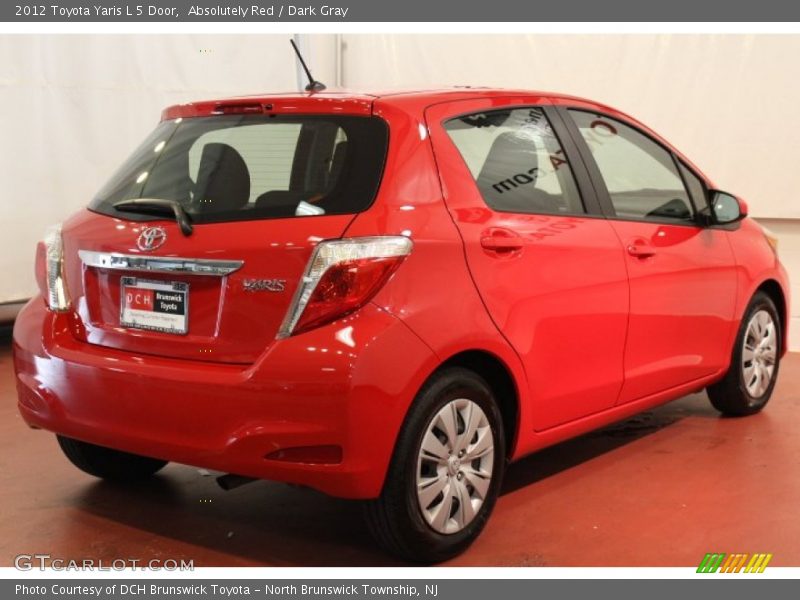 Absolutely Red / Dark Gray 2012 Toyota Yaris L 5 Door