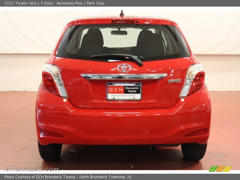Absolutely Red / Dark Gray 2012 Toyota Yaris L 5 Door