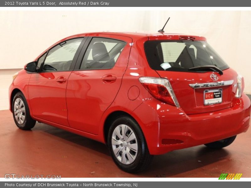Absolutely Red / Dark Gray 2012 Toyota Yaris L 5 Door