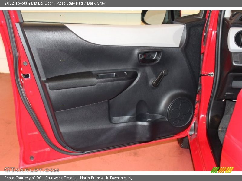 Absolutely Red / Dark Gray 2012 Toyota Yaris L 5 Door
