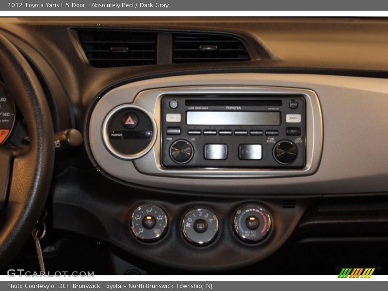Absolutely Red / Dark Gray 2012 Toyota Yaris L 5 Door