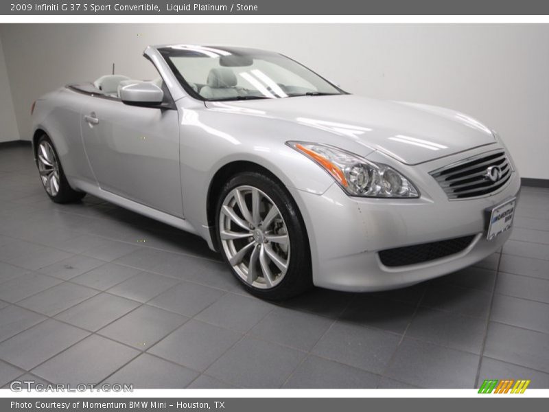 Liquid Platinum / Stone 2009 Infiniti G 37 S Sport Convertible
