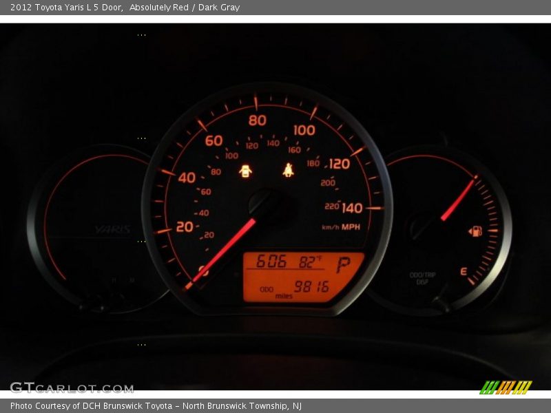 Absolutely Red / Dark Gray 2012 Toyota Yaris L 5 Door
