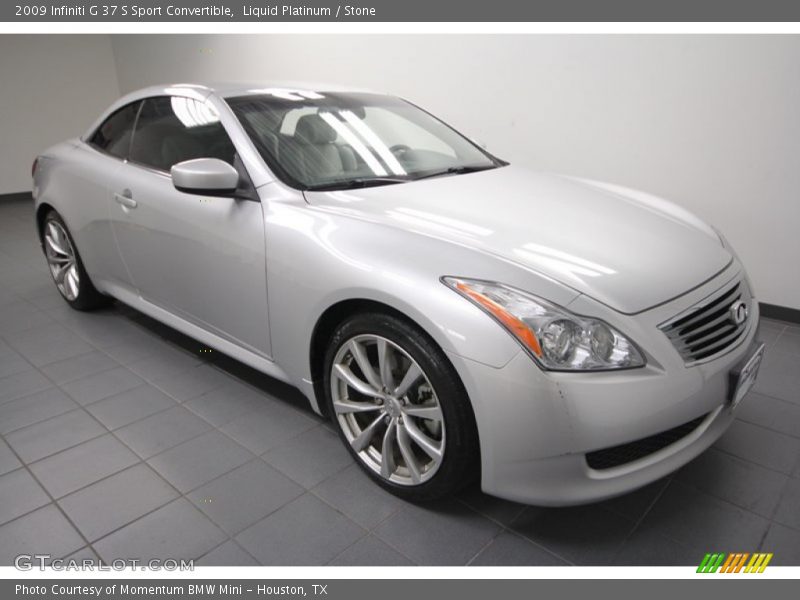 Liquid Platinum / Stone 2009 Infiniti G 37 S Sport Convertible