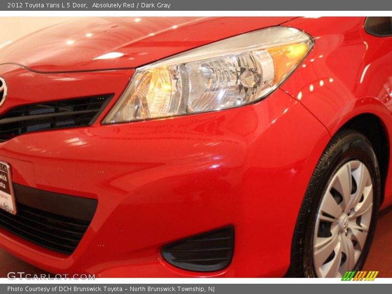 Absolutely Red / Dark Gray 2012 Toyota Yaris L 5 Door