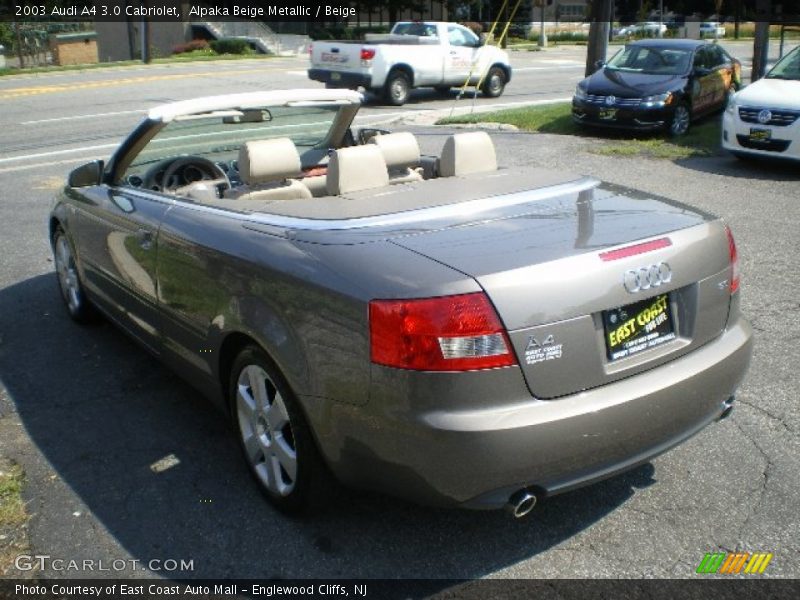 Alpaka Beige Metallic / Beige 2003 Audi A4 3.0 Cabriolet