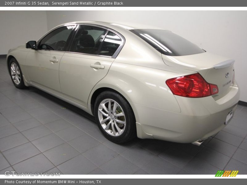 Serengeti Sand Metallic / Graphite Black 2007 Infiniti G 35 Sedan