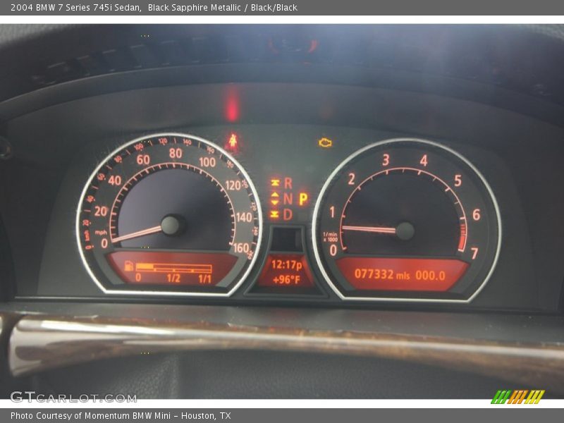  2004 7 Series 745i Sedan 745i Sedan Gauges