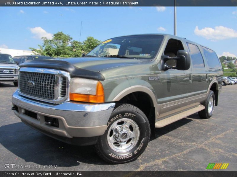 Estate Green Metallic / Medium Parchment 2000 Ford Excursion Limited 4x4