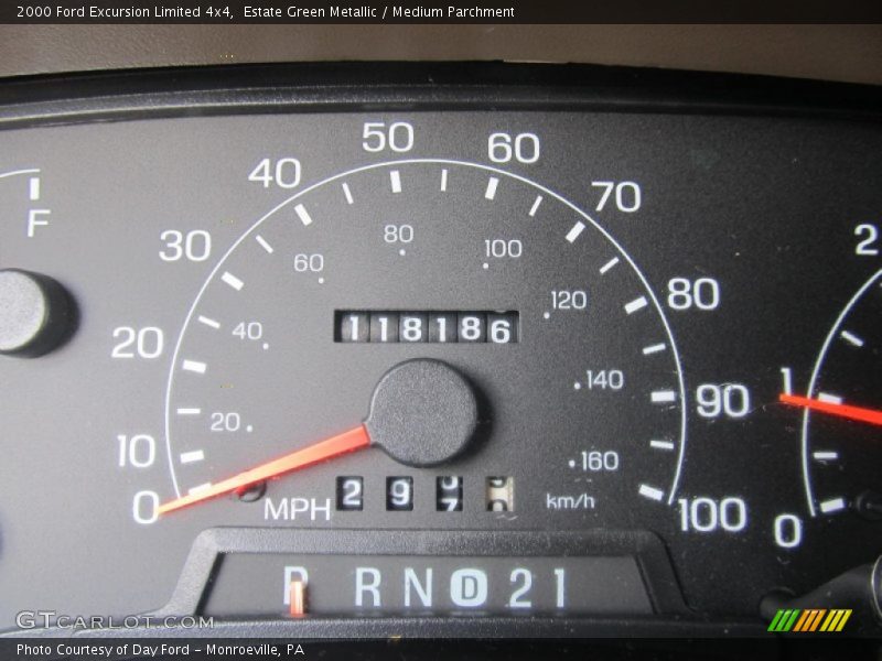 Estate Green Metallic / Medium Parchment 2000 Ford Excursion Limited 4x4