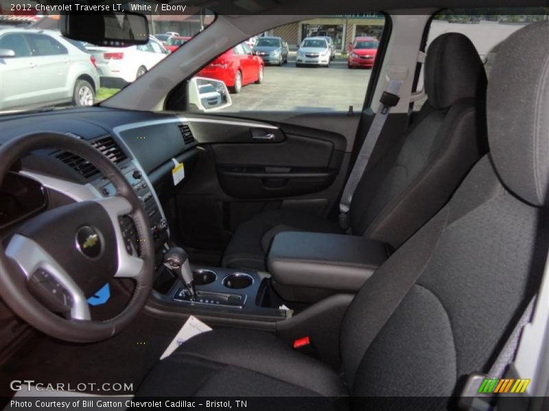 White / Ebony 2012 Chevrolet Traverse LT