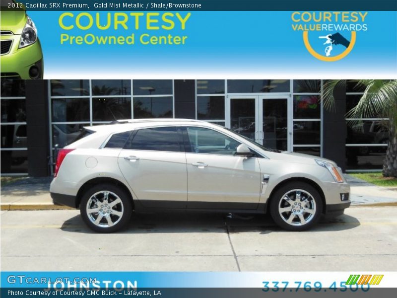 Gold Mist Metallic / Shale/Brownstone 2012 Cadillac SRX Premium