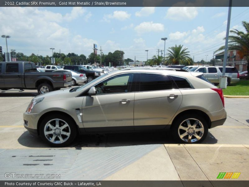 Gold Mist Metallic / Shale/Brownstone 2012 Cadillac SRX Premium