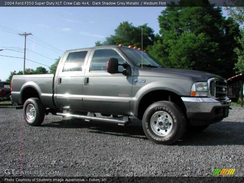 Dark Shadow Grey Metallic / Medium Flint 2004 Ford F350 Super Duty XLT Crew Cab 4x4