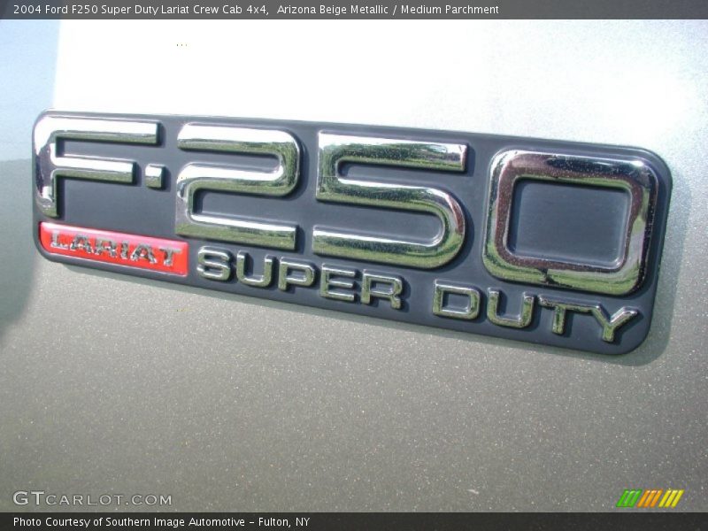 Arizona Beige Metallic / Medium Parchment 2004 Ford F250 Super Duty Lariat Crew Cab 4x4