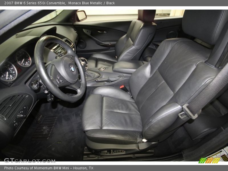 Monaco Blue Metallic / Black 2007 BMW 6 Series 650i Convertible
