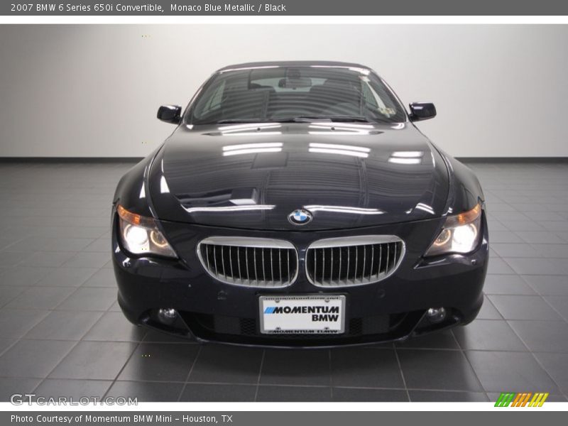 Monaco Blue Metallic / Black 2007 BMW 6 Series 650i Convertible