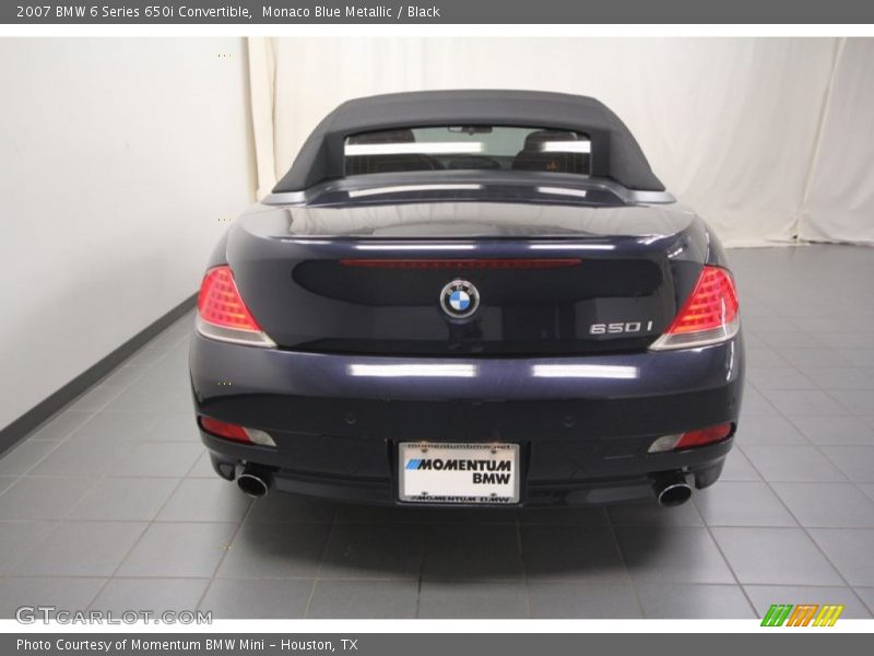 Monaco Blue Metallic / Black 2007 BMW 6 Series 650i Convertible