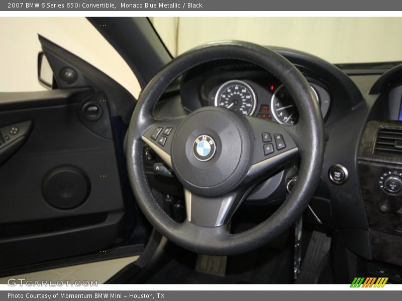 Monaco Blue Metallic / Black 2007 BMW 6 Series 650i Convertible