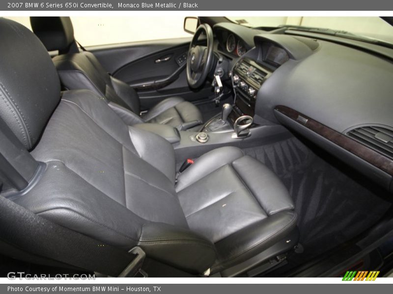 Monaco Blue Metallic / Black 2007 BMW 6 Series 650i Convertible
