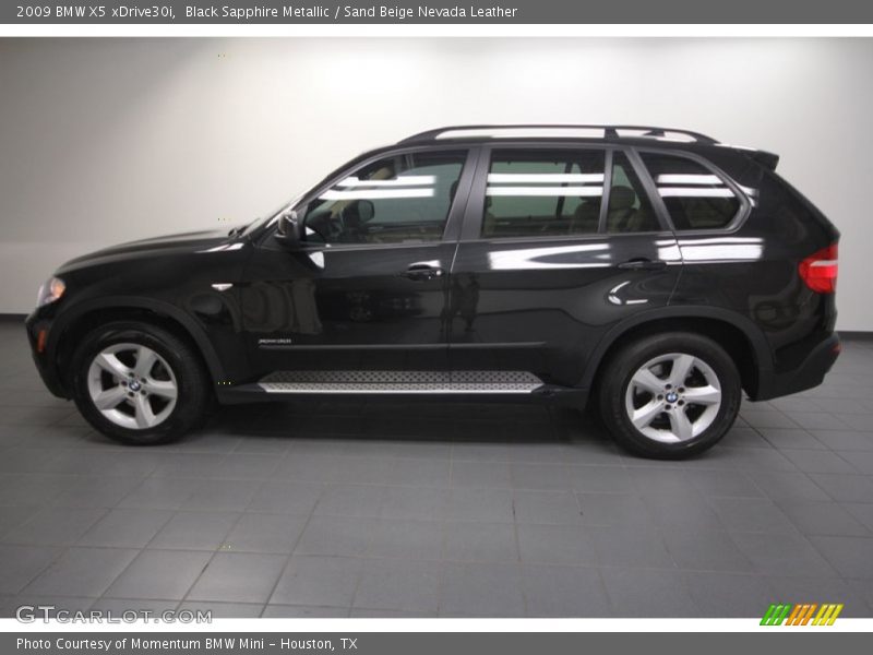 Black Sapphire Metallic / Sand Beige Nevada Leather 2009 BMW X5 xDrive30i
