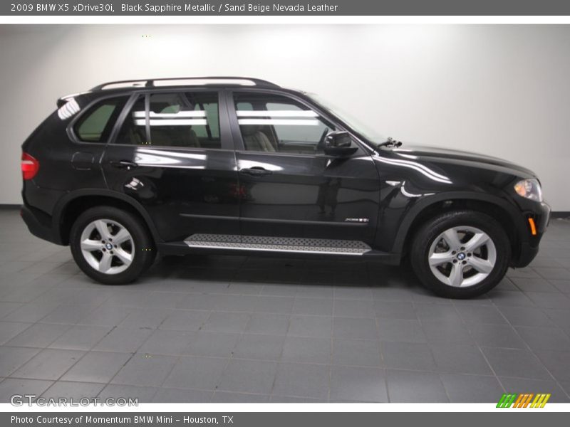 Black Sapphire Metallic / Sand Beige Nevada Leather 2009 BMW X5 xDrive30i
